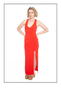 eleanor maxi dress in persimmon